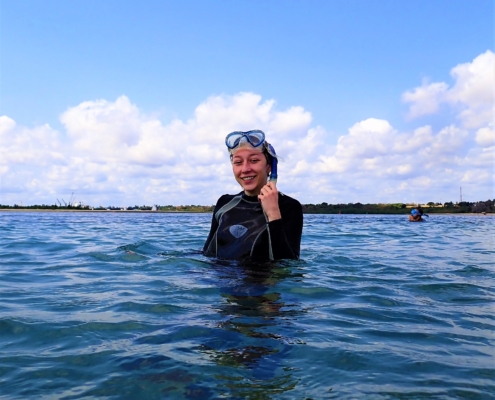 snorkel volunteer project sea turtle protection marine conservation eco2 diving mikindani mtwara tanzania